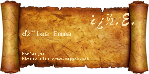 Éles Emma névjegykártya